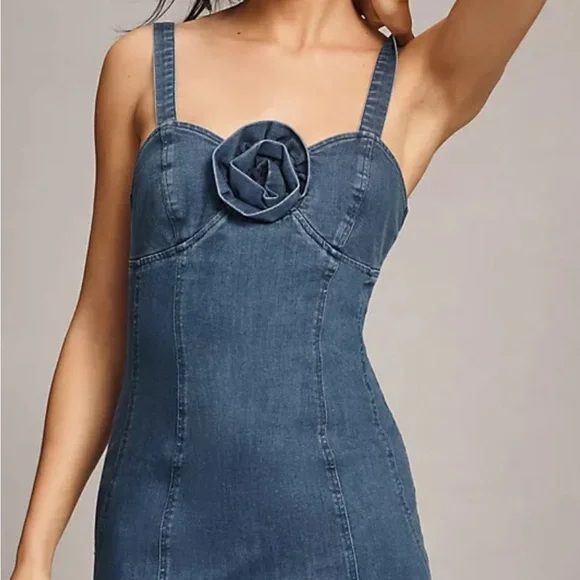 Porridge | Dresses | Anthropologie Porridge Rosette Dress In Xs | Poshmark